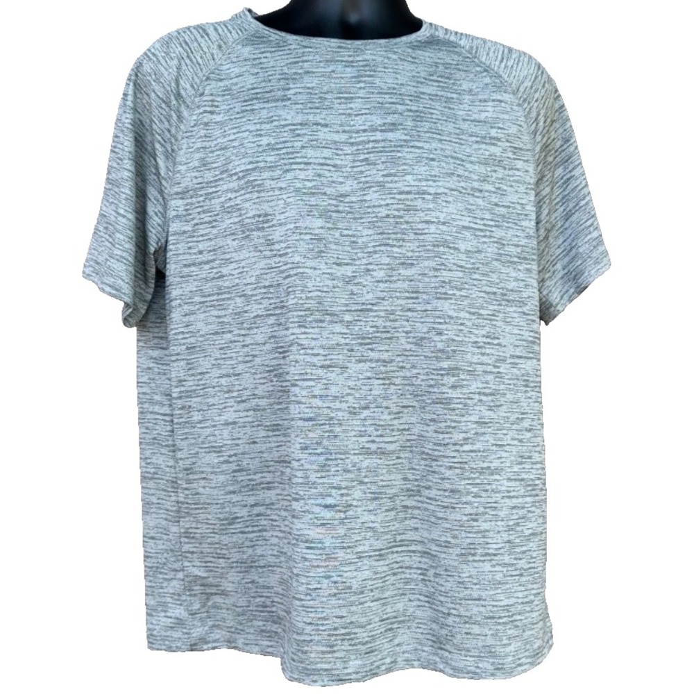 Xersion EverAir Tee Mens L Gray Gym Workout Running Athletic Quick Dry Activewea